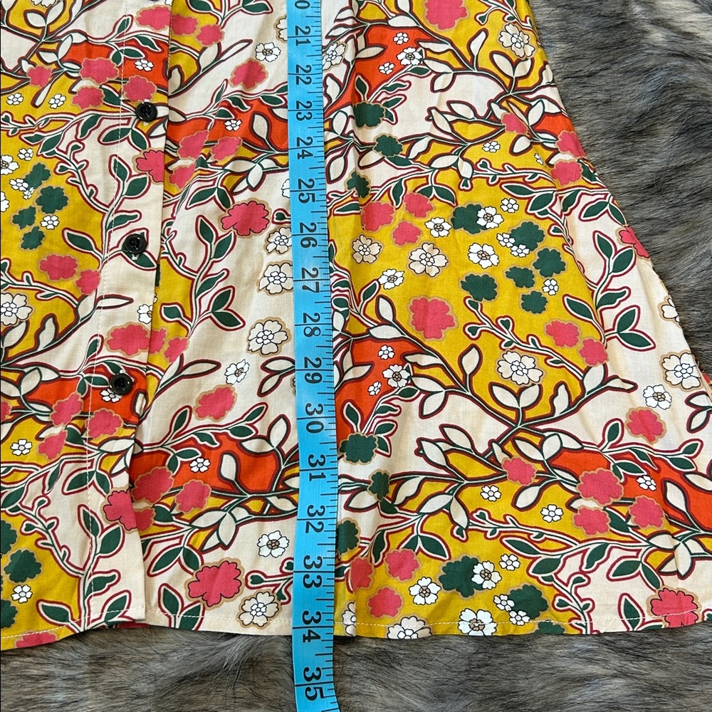 NWT Natural Life Twiggy Floral Dress Yellow Women’s Size Medium - Picture 10 of 11